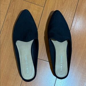 Sun + Stone Classic Black Women's Mules